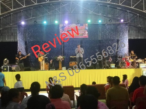 ผ้าคลุมเวทีแบบจับจีบ