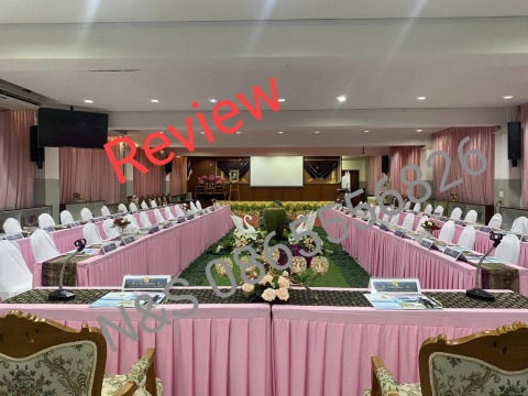 ผ้าคลุมโตีะห้องสัมนา